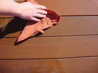 Wipe up any excess Ipe Oil™